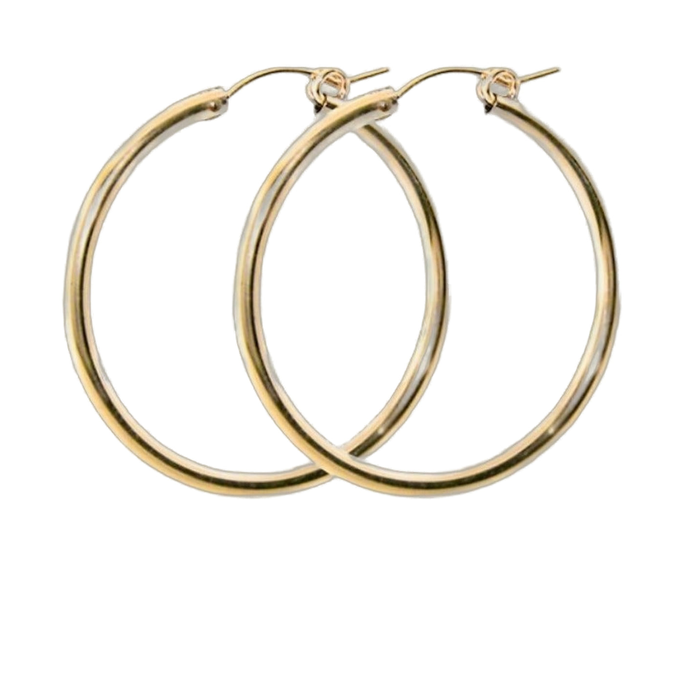 14K Gold Filled 22mm Medium Hoop Earrings for Women