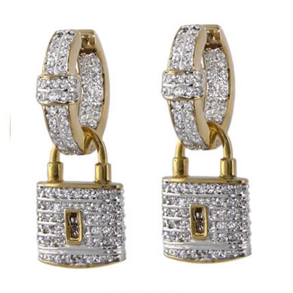 Hoop Earring with Hanging Luck