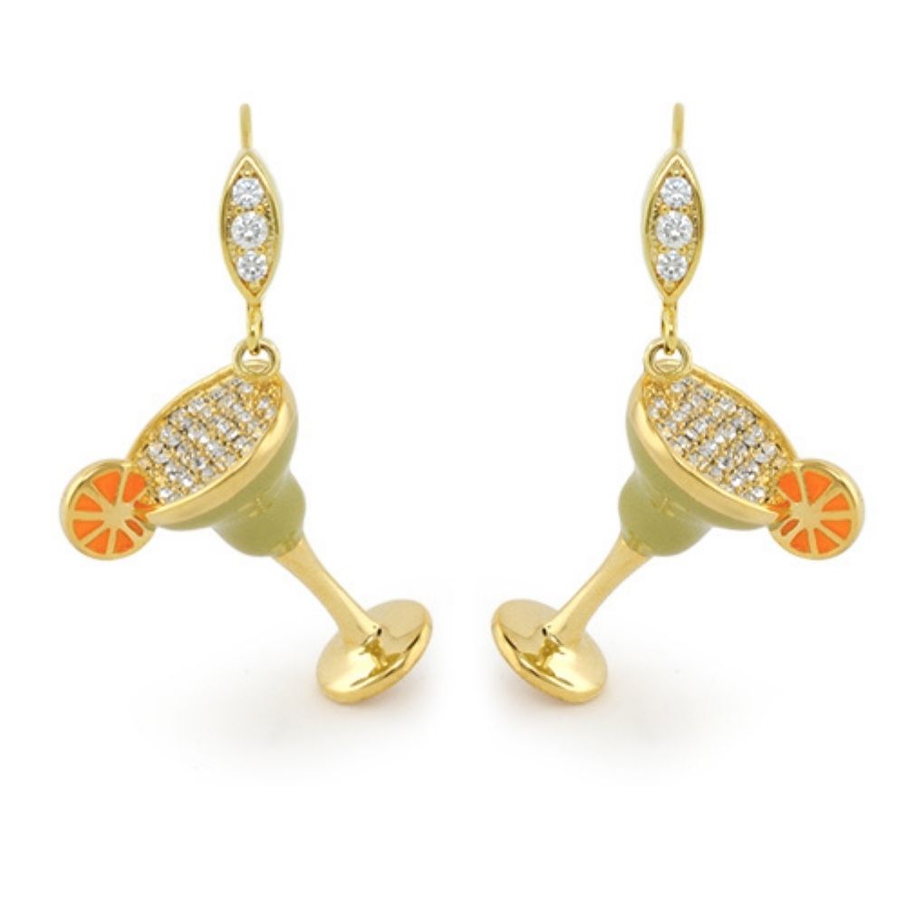 Eau Enamel Margarita Earrings
