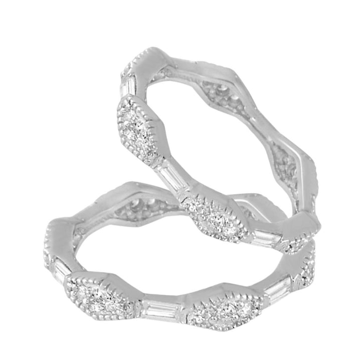 Pave Sterling Silver Eternity Ring