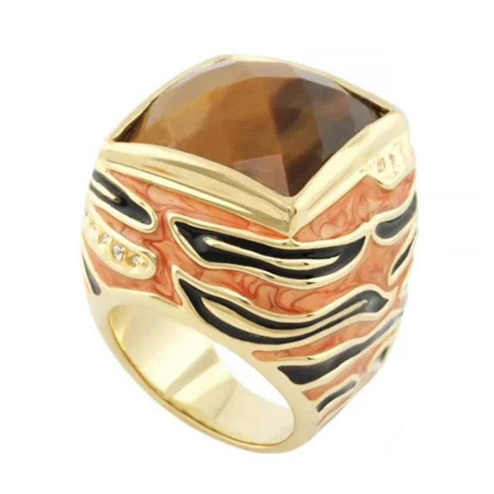 Animal Paradise Tiger Stripe Cocktail Ring