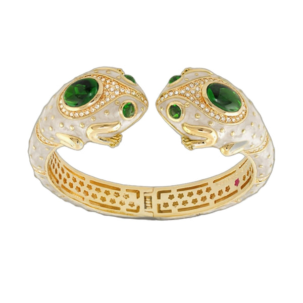 Animal Paradise Bangle — Double Frog Cuff