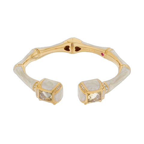 Bamboo Bangle — Crystal Tip Cuff