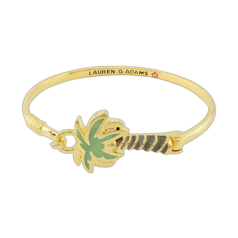 Eau Palm Tree Bangle — Bold Hook Clasp