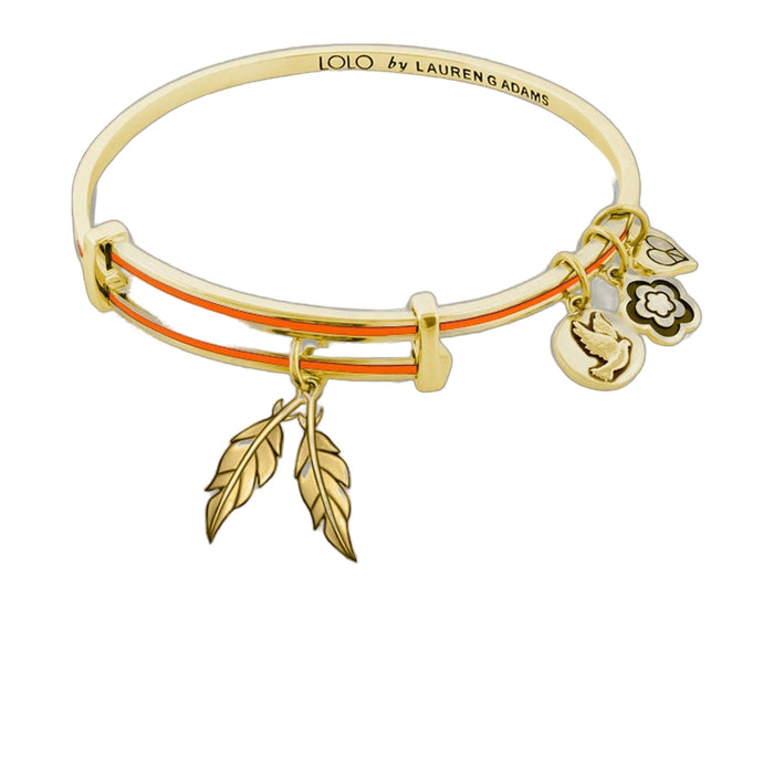 Lolo Feather Charm Bangle.