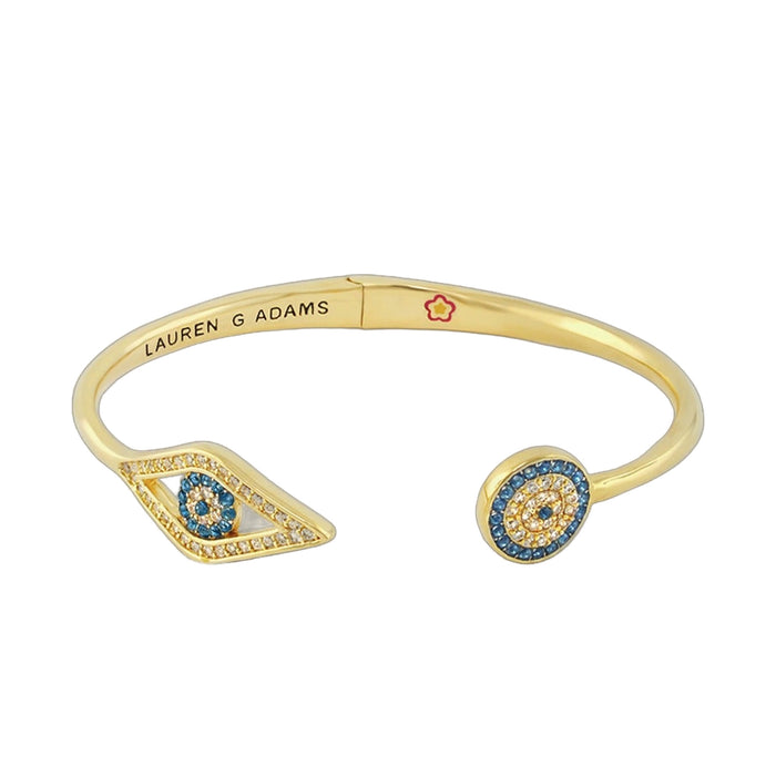 Open Arms Evil Eye Bangle