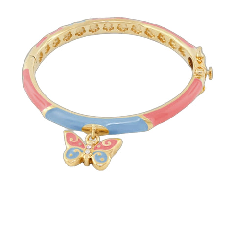 Stackable Girl's Butterfly Charm Bangle