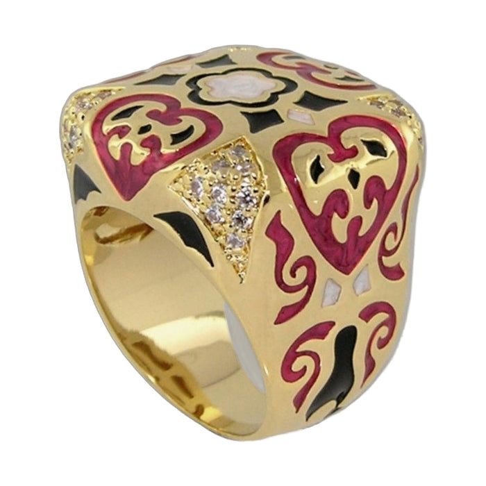 Bows And Hearts Cocktail Ring