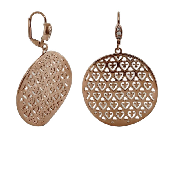 Filigree Medallion Chocolate Plated Earrings