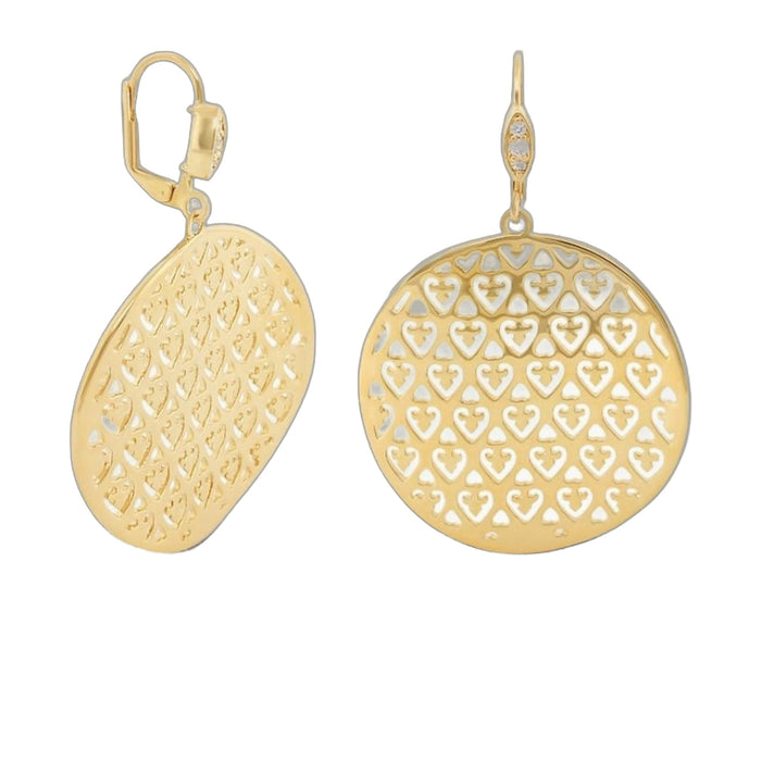 Filigree Medallion 18K Gold Plated Earrings