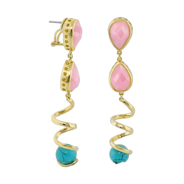 Orbital — Pink & Turquoise Spiral Drop
