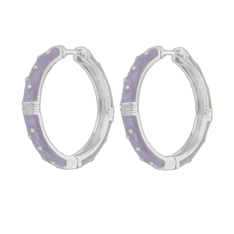 Polka Dot Earrings — Slim Hoop