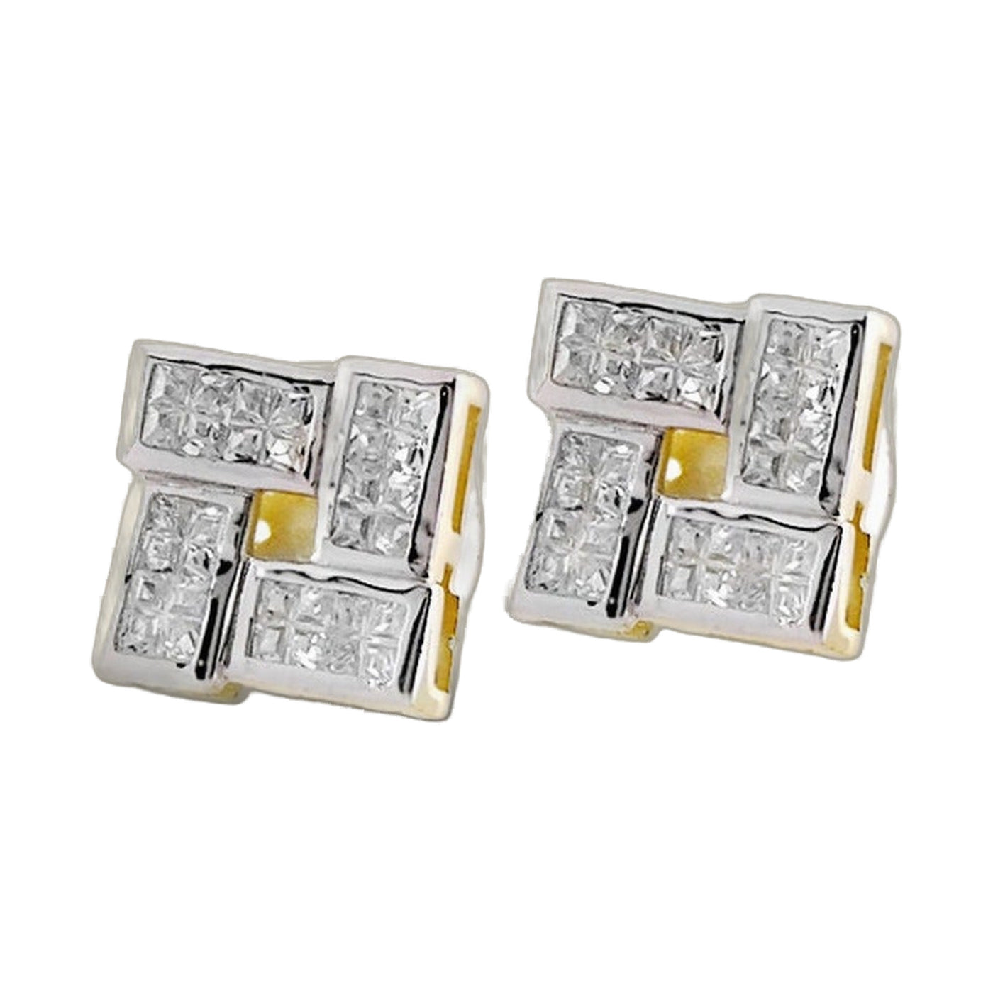 Pave Cz Design Earrings