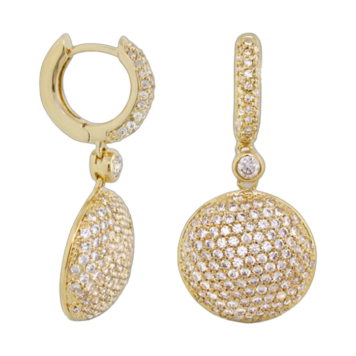 Glamour Pave Medallion Earrings