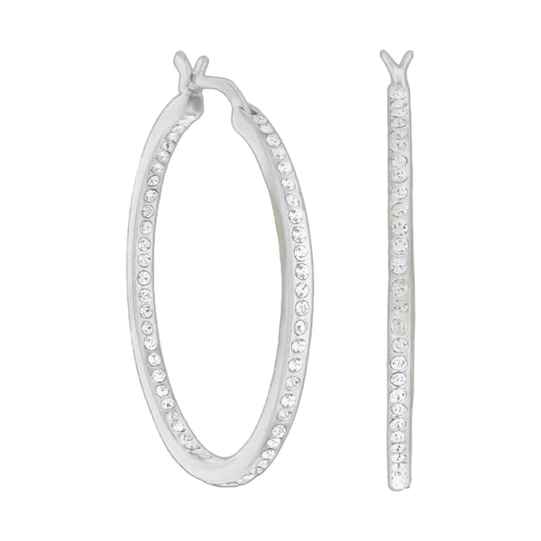 Pave Hoop Earrings