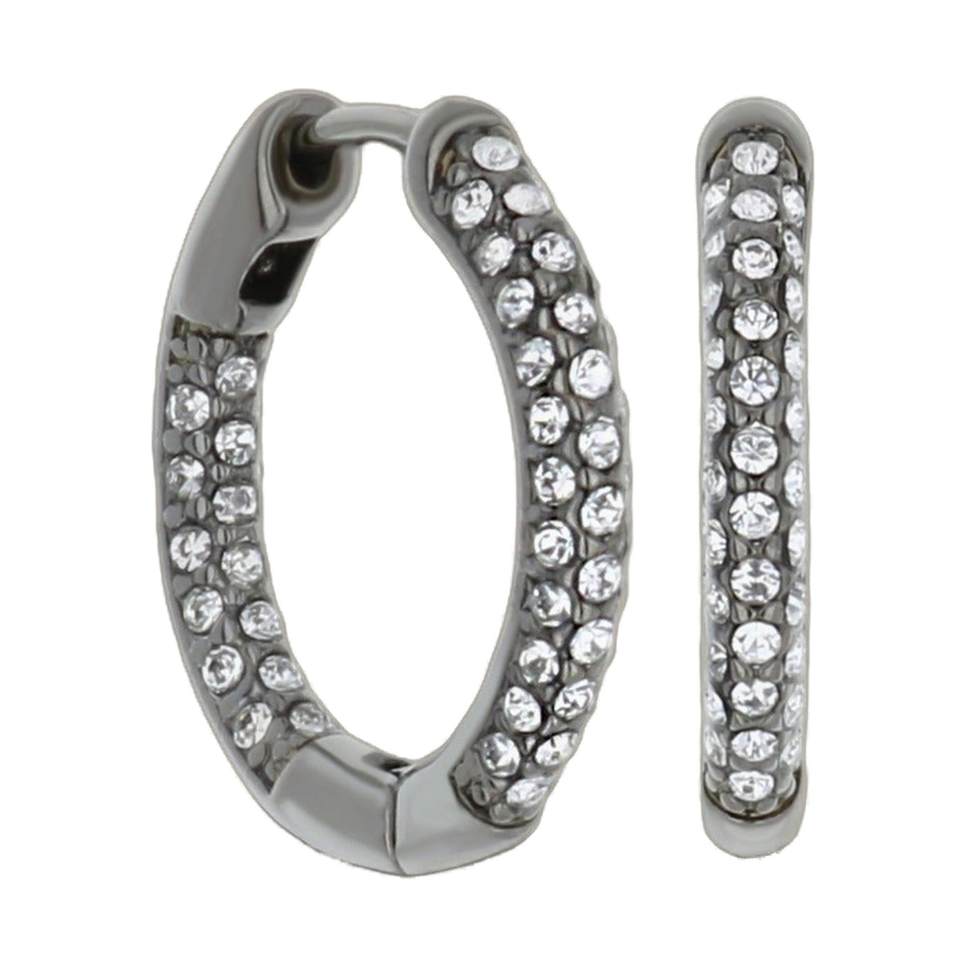 Pave Hoop Earrings