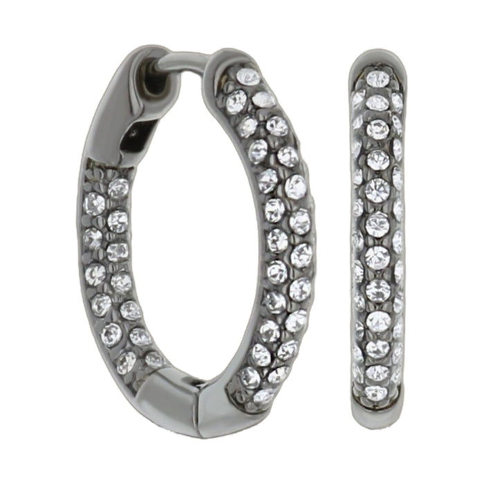 Pave Hoop Earrings