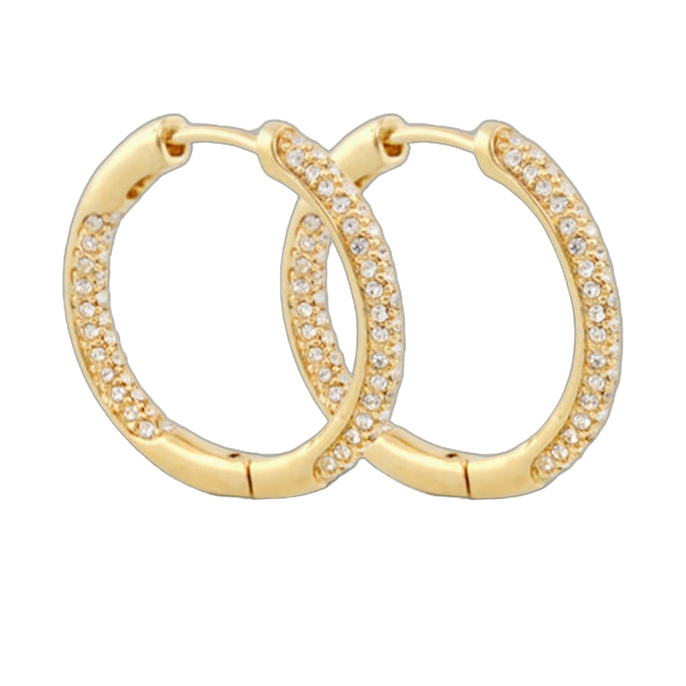 Pave Hoop Earrings
