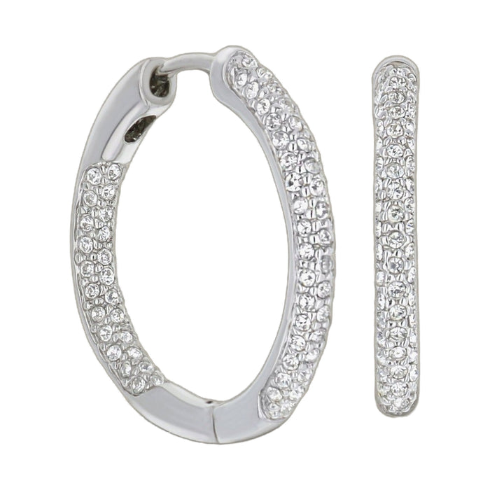 Pave Hoop Earrings