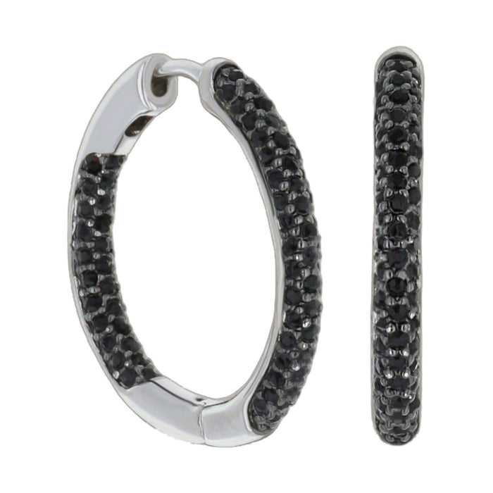 Pave Hoop Earrings