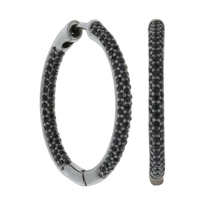 Pave Hoop Earrings