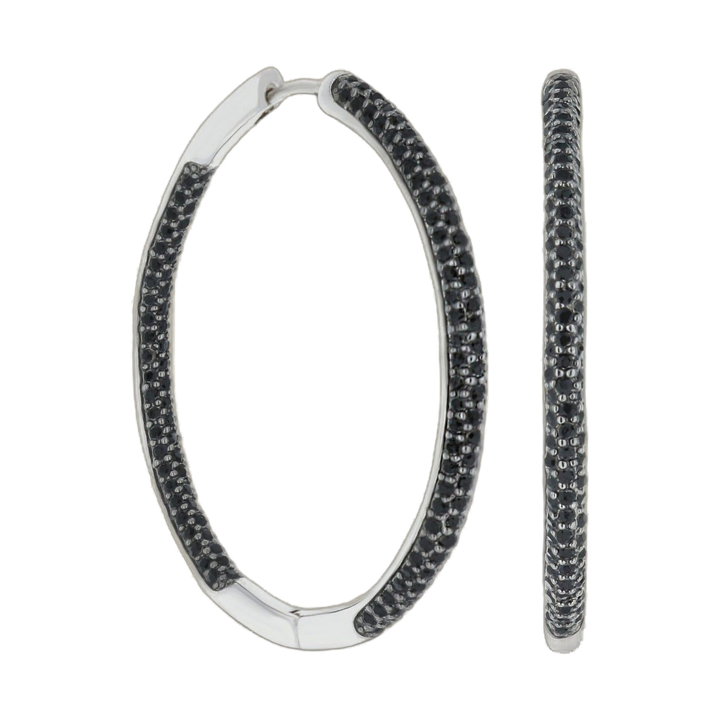 Pave Hoop Earrings