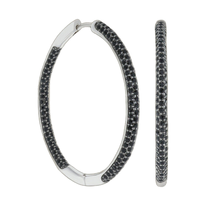 Pave Hoop Earrings