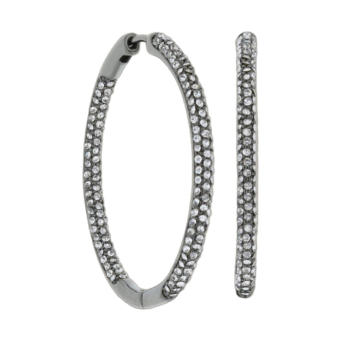 Pave Hoop Earrings
