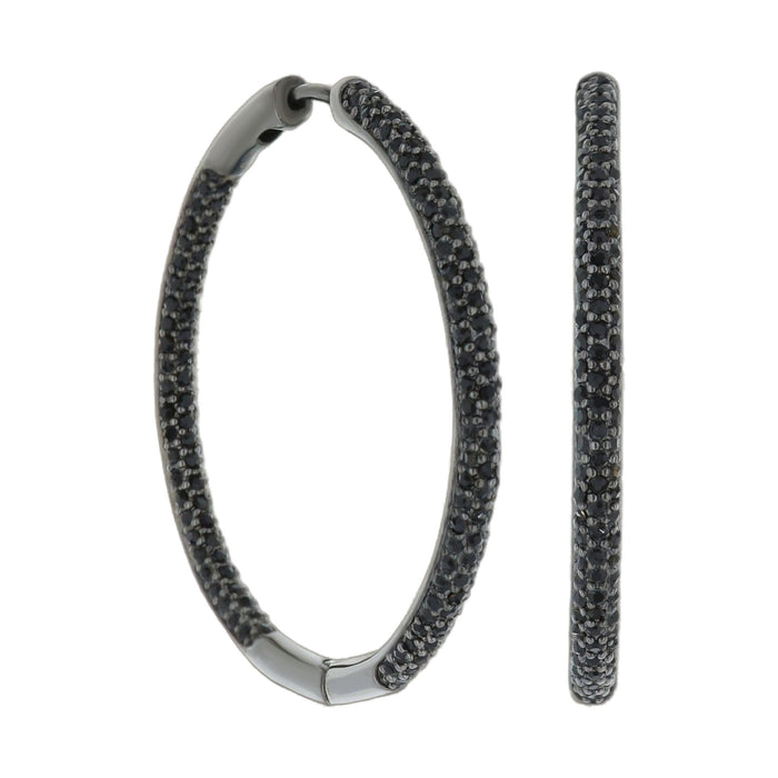 Pave Hoop Earrings