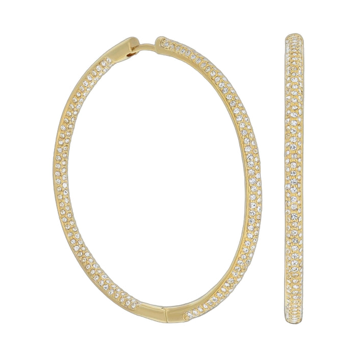 Pave Hoop Earrings