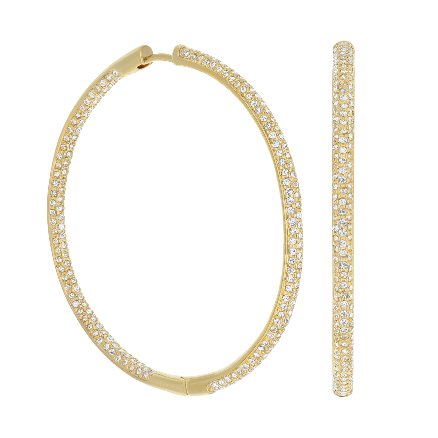 Pave Hoop Earrings