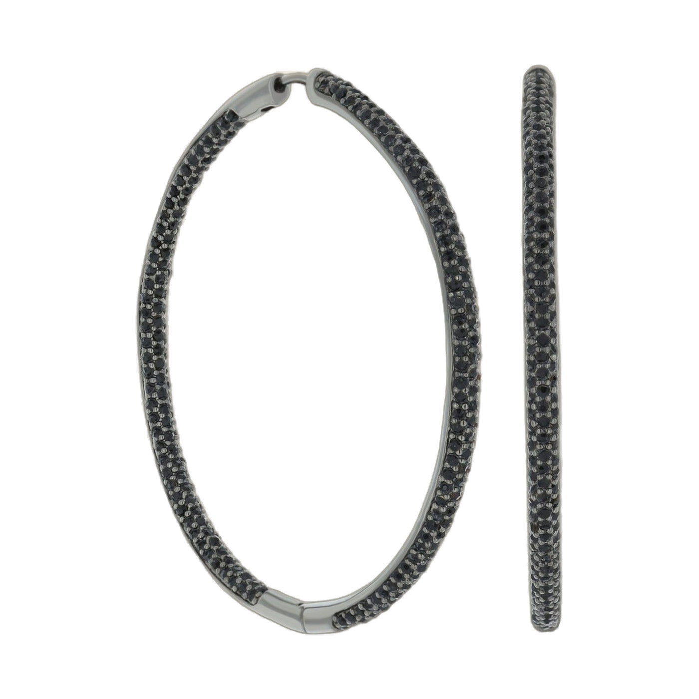 Pave Hoop Earrings