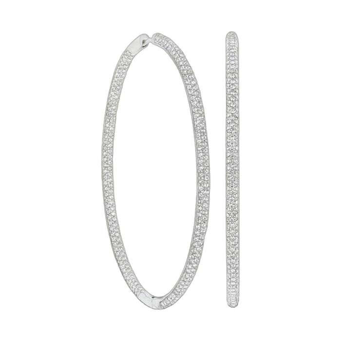 Pave Hoop Earrings