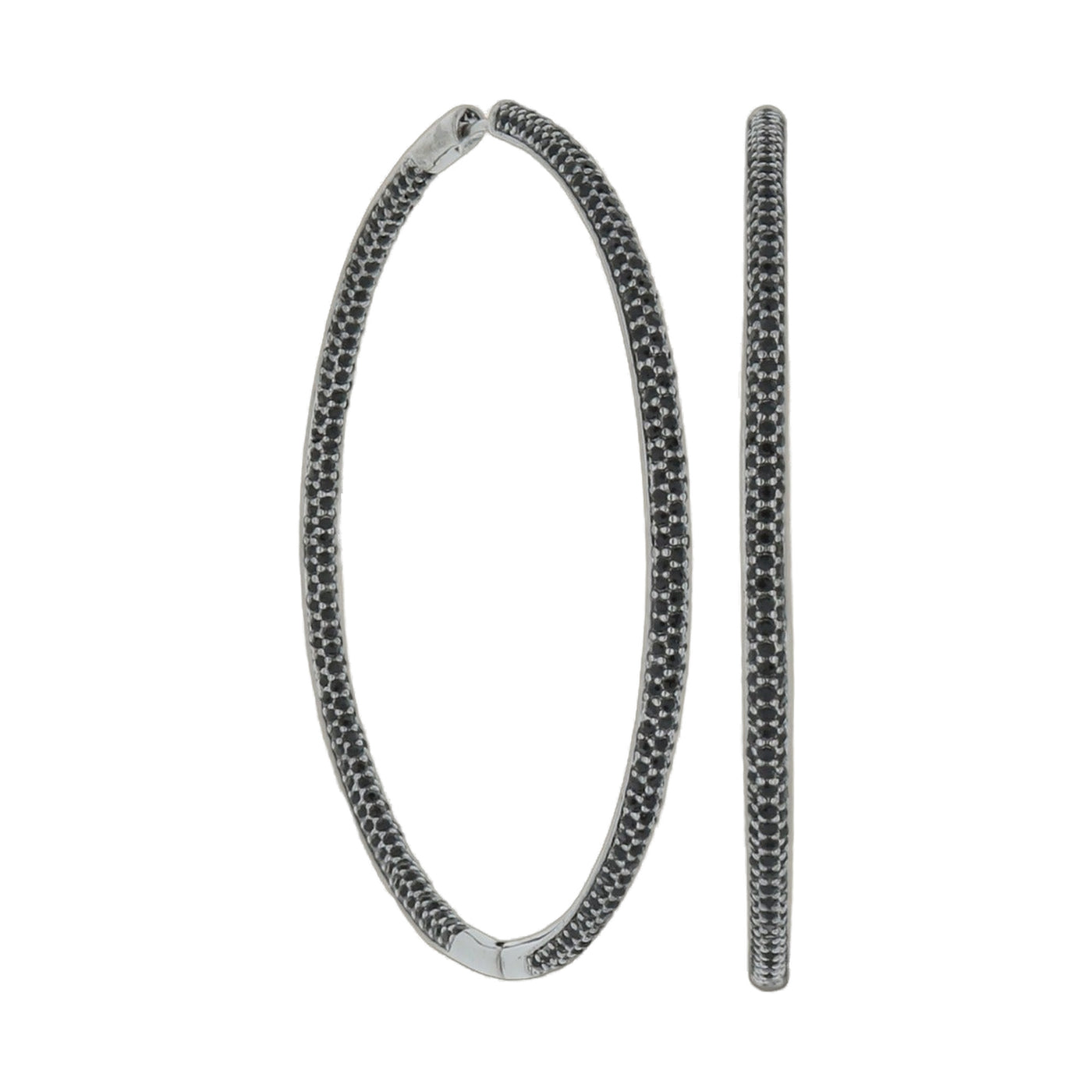 Pave Hoop Earrings