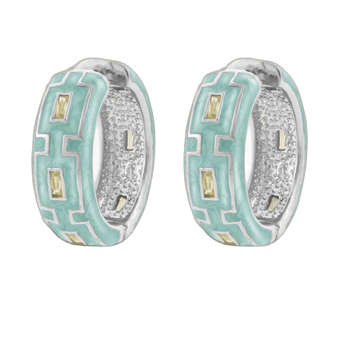 Greek Key Hoop Earrings