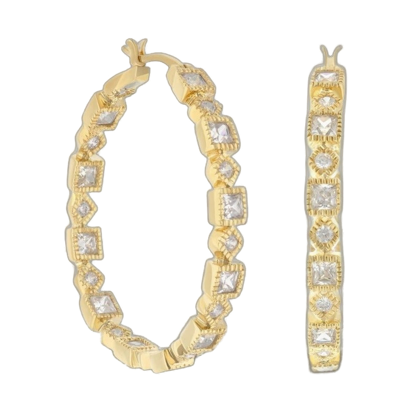 Pave Hoop Earrings