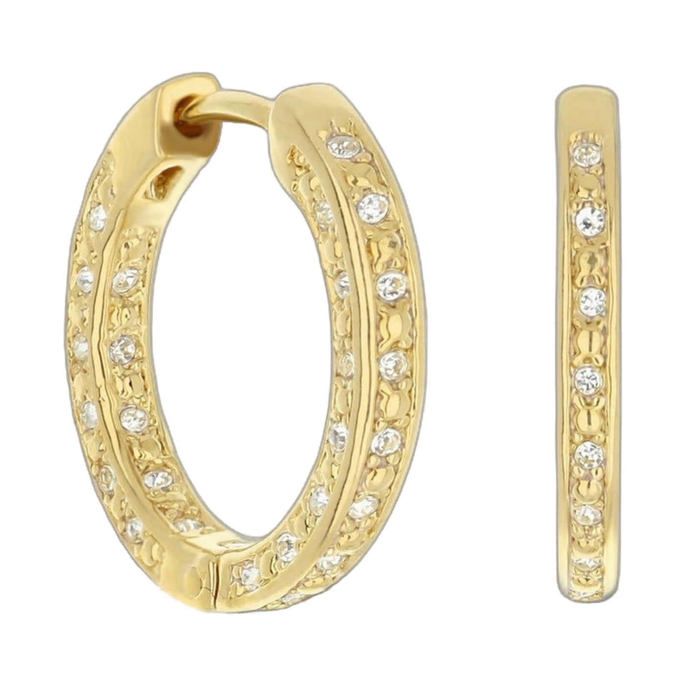Pave Hoop Earrings