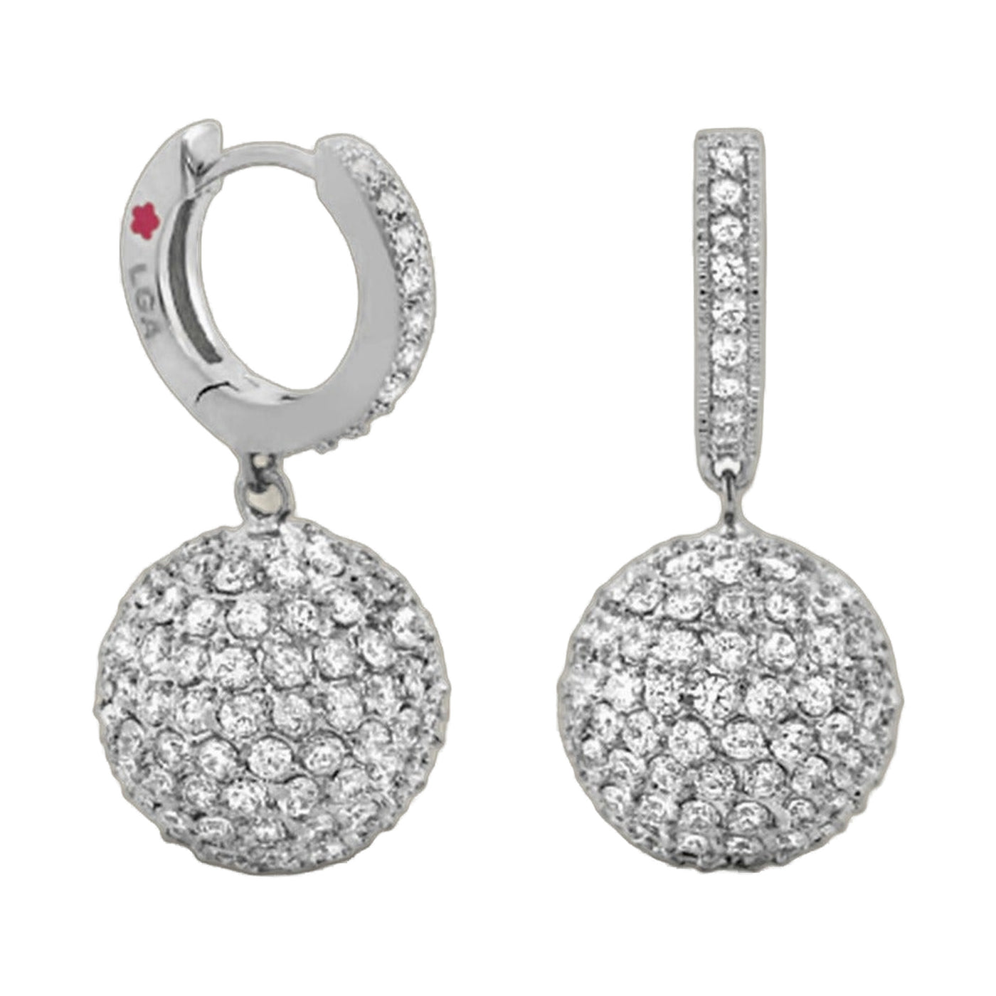 Glamour Pave Earrings — Pavé Ball Drop