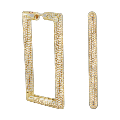 Shimmer and Glimmer Rectangle Earrings