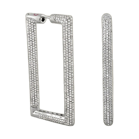 Shimmer and Glimmer Rectangle Earrings