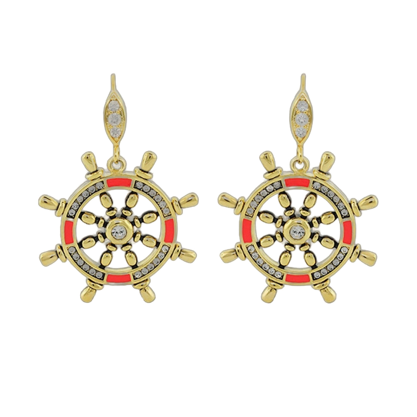 Eau Ship Wheel Earrings