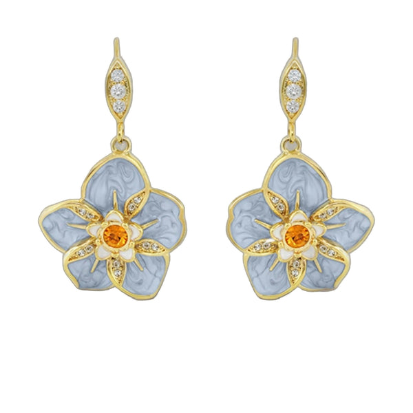 Eau Hibiscus Flower Earrings