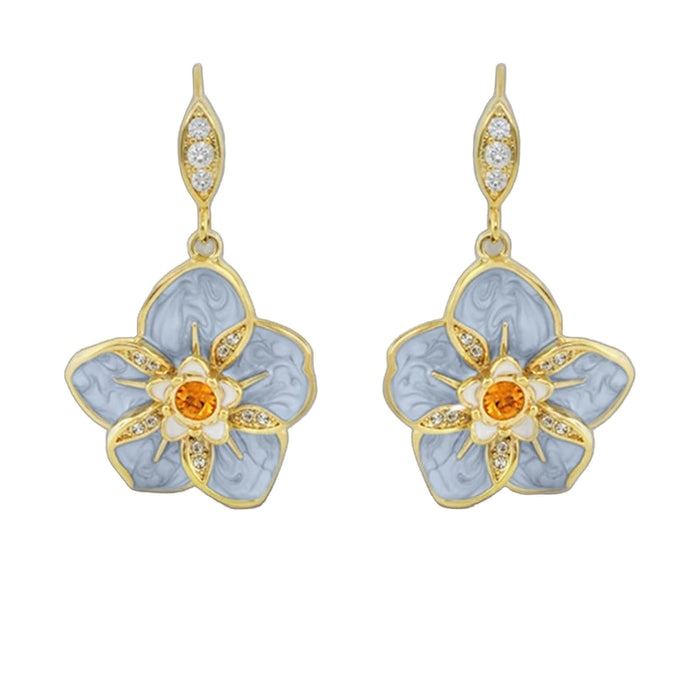 Eau Hibiscus Flower Earrings