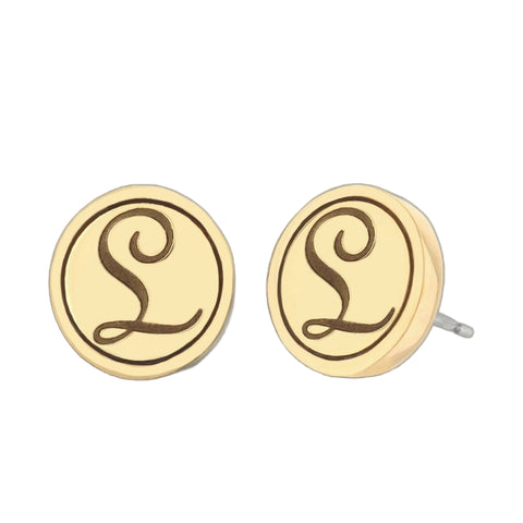 Initial L Earring