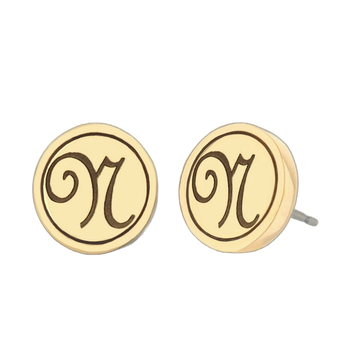 Initial N Earring