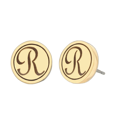 Initial R Earring