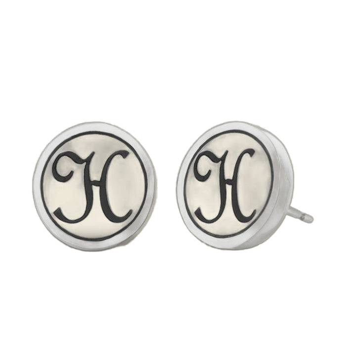 Initial H Earring