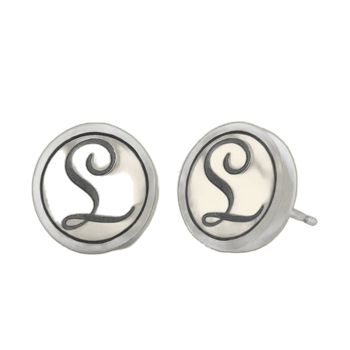 Initial L Earring