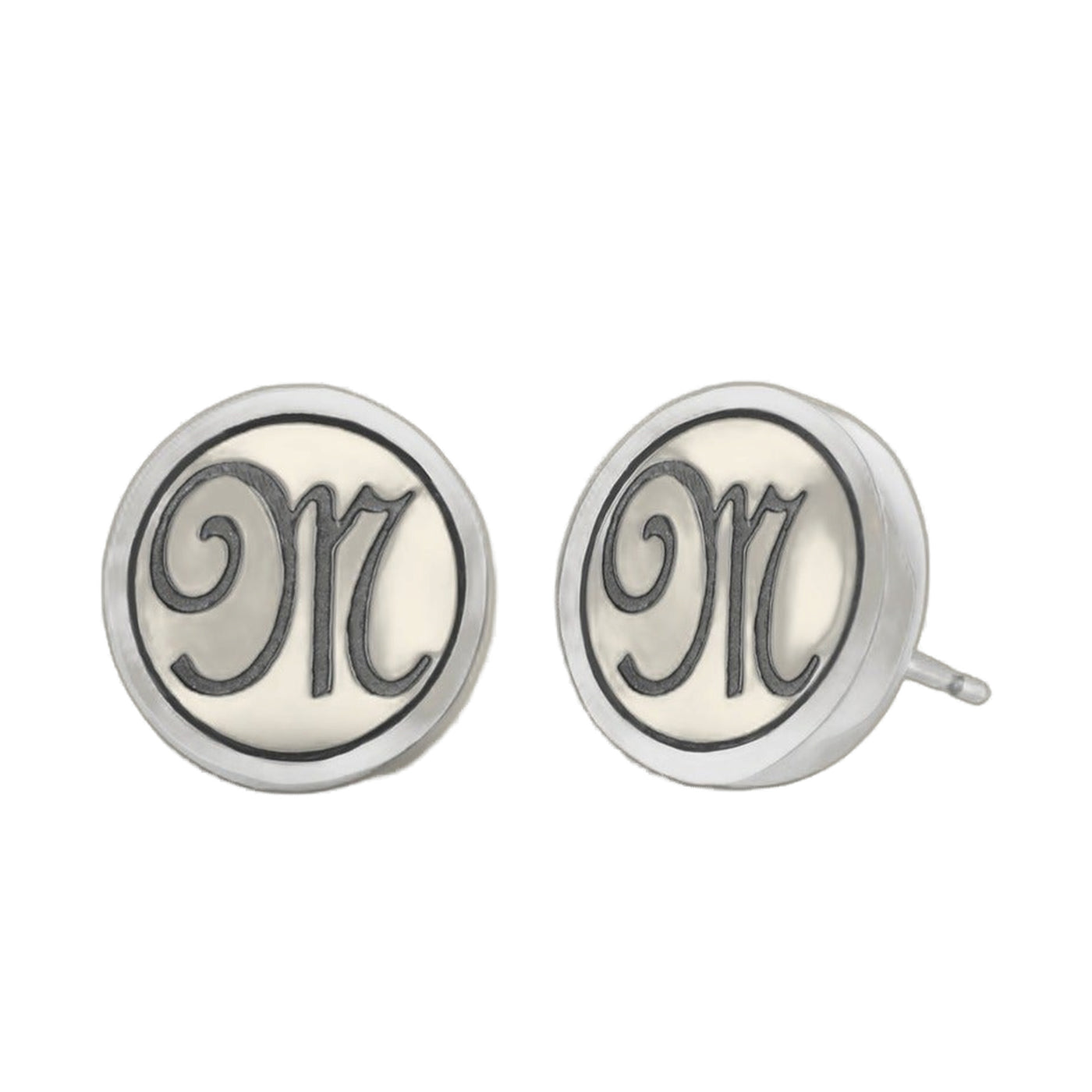 Initial M Earring