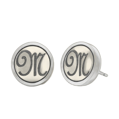 Initial M Earring